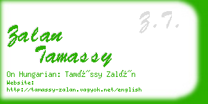 zalan tamassy business card